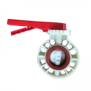 Fast delivery Gate Valve Pn16 -<br />
 PP butterfly valve Handle type FPM seat - DA YU PLASTIC