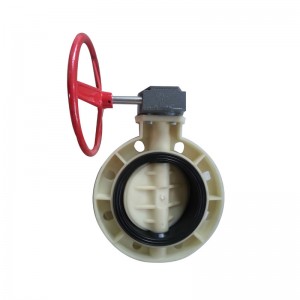 Professional Design Carrier Air Conditioner Spare -<br />
 FRPP butterfly valve Gear operated - DA YU PLASTIC